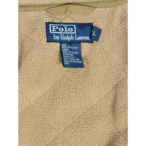 Vintage Polo Ralph Lauren Mens Large Brown Quilt Fleece‎ Lined Riding Jacket - Picture 7 of 15
